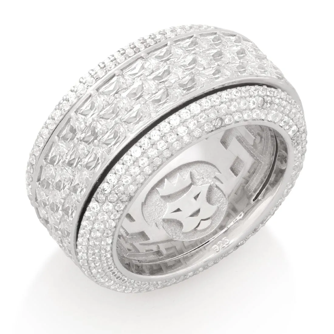 Triple-Row Icy Spinner Ring sold by King Ice product image thumbnail 3