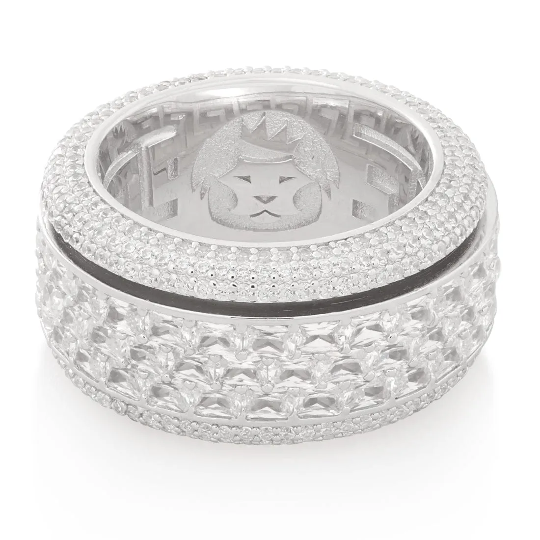 Triple-Row Icy Spinner Ring sold by King Ice product image thumbnail 4