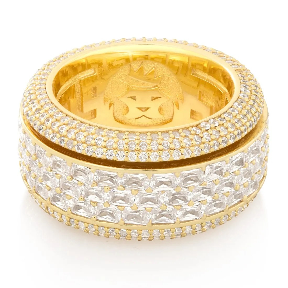 Triple-Row Icy Spinner Ring sold by King Ice product image thumbnail 2