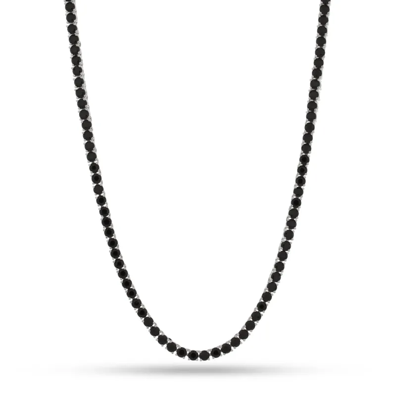 4mm Onyx Tennis Chain sold by King Ice