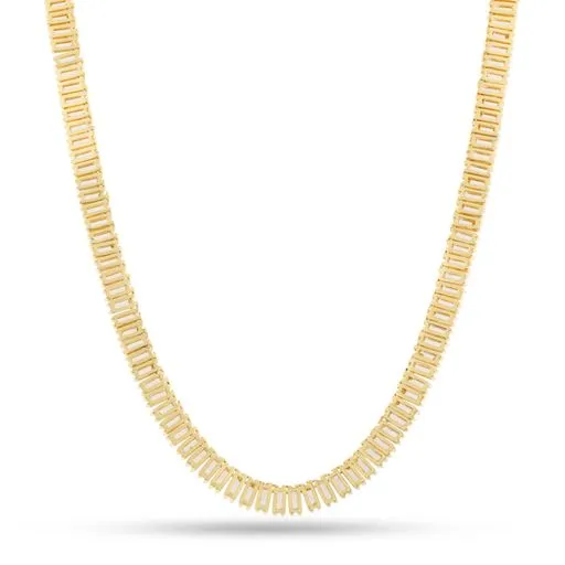 6mm Baguette Tennis Chain sold by King Ice product image thumbnail 3