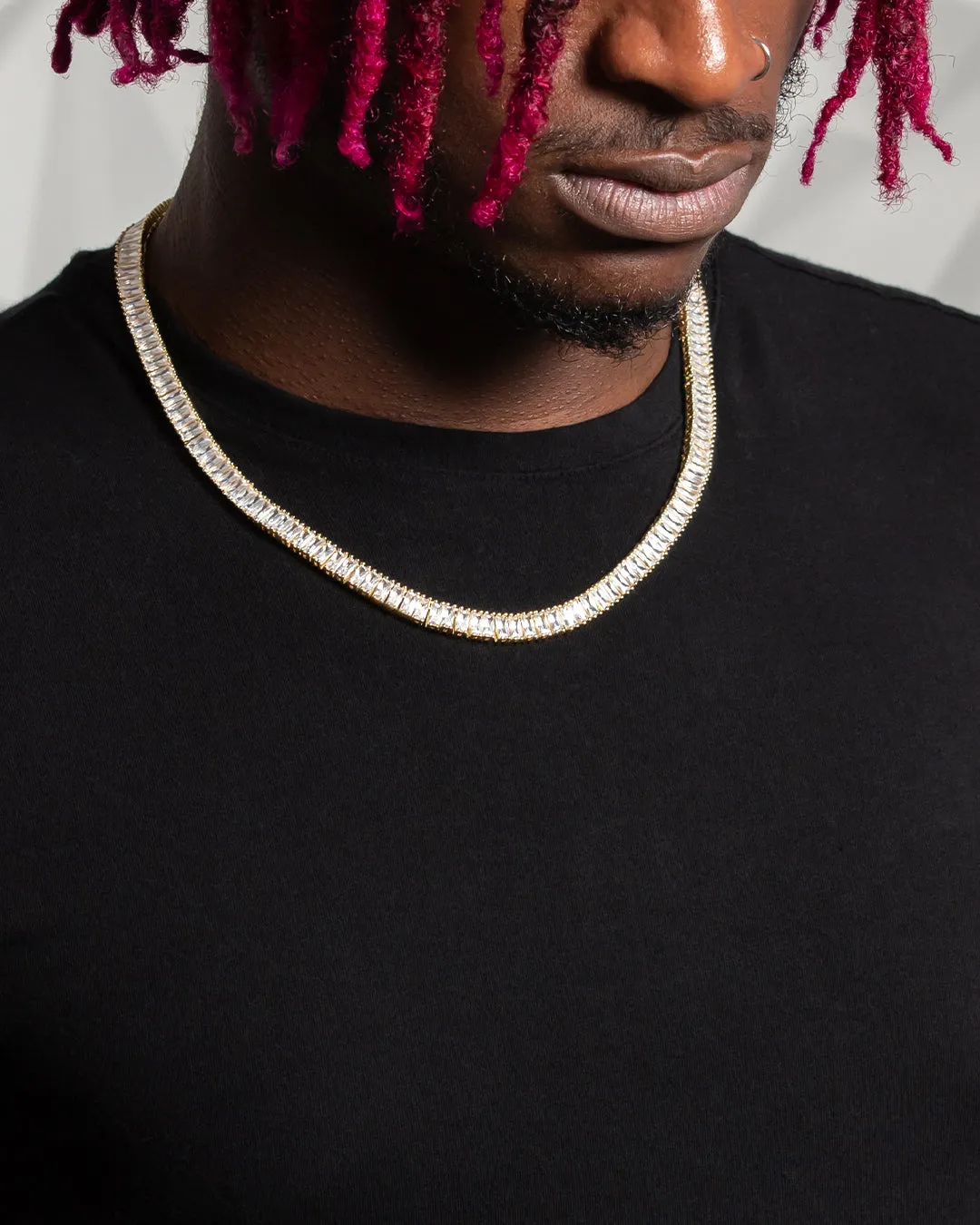 6mm Baguette Tennis Chain sold by King Ice product image thumbnail 2