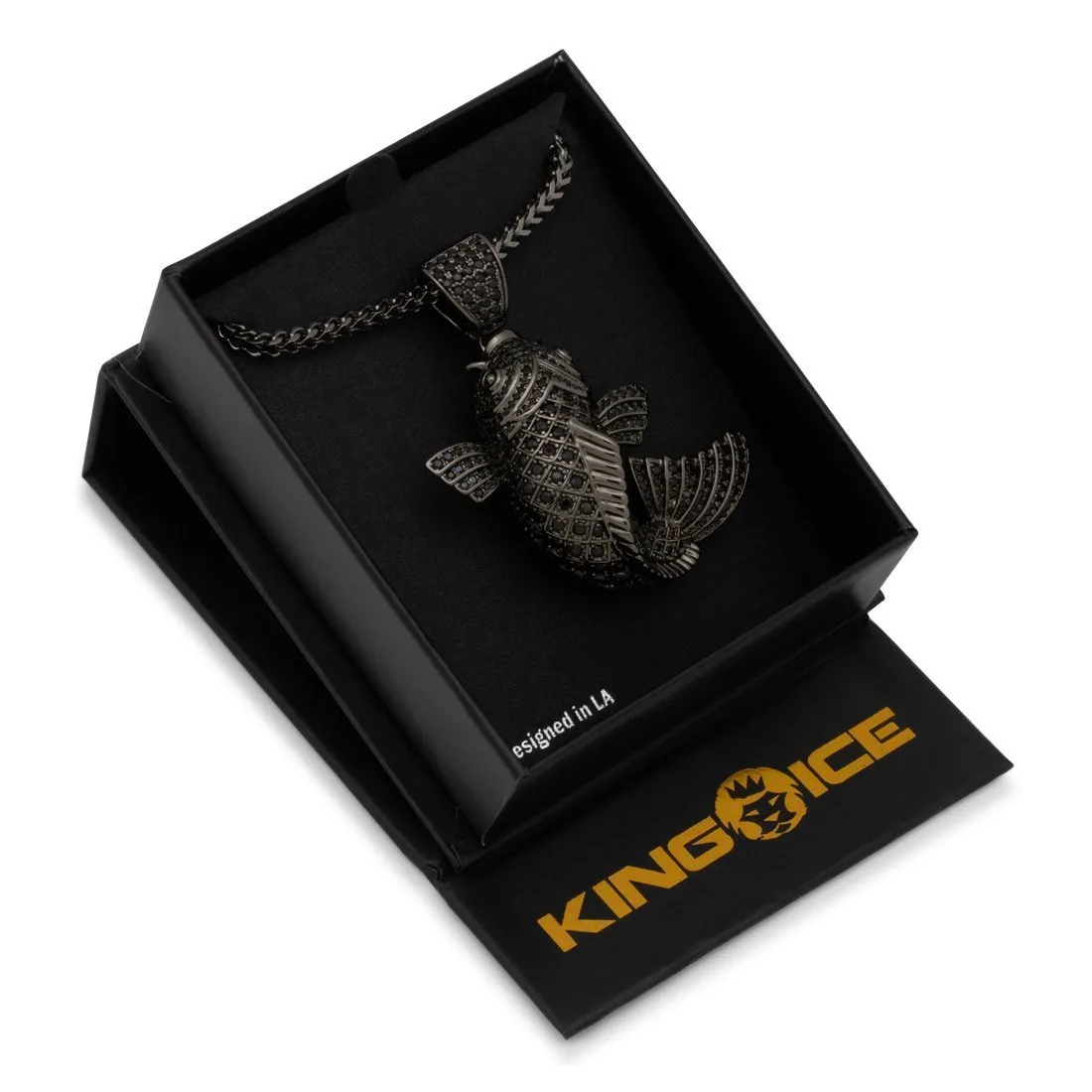 Black Gold Utsurimono Koi Fish Necklace sold by King Ice product image thumbnail 5