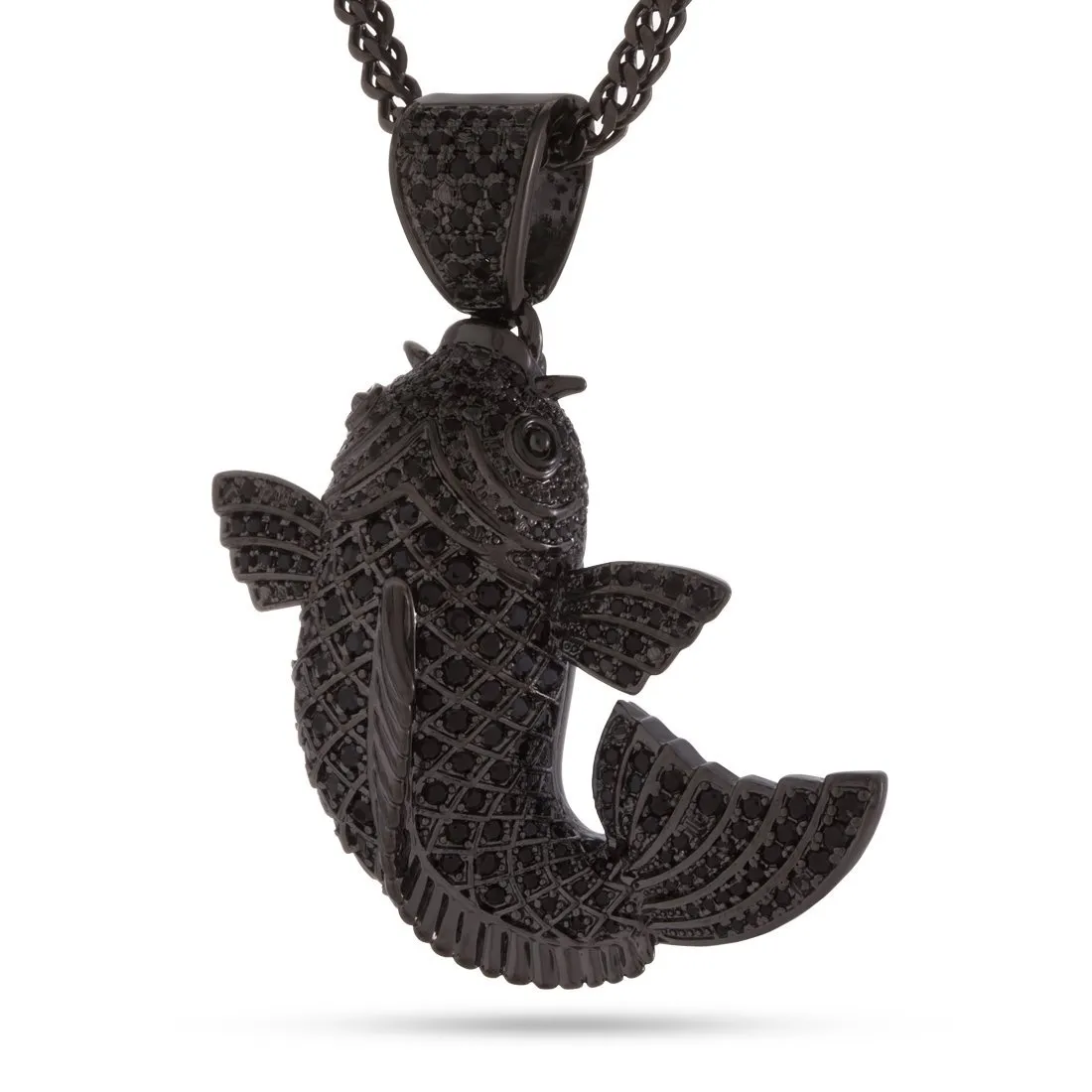 Black Gold Utsurimono Koi Fish Necklace sold by King Ice
