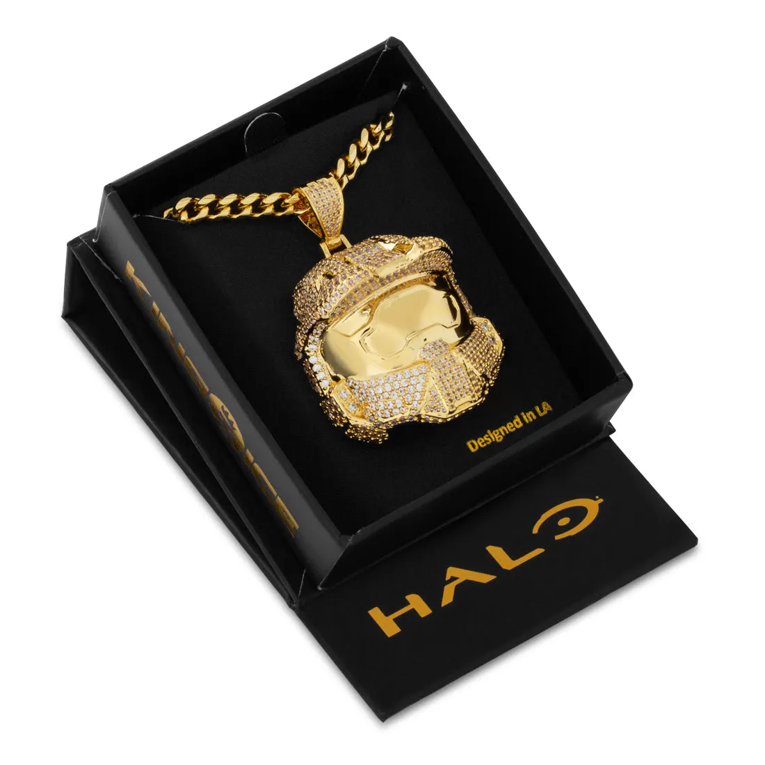 Halo x King Ice - Master Chief Helmet II Necklace sold by King Ice product image thumbnail 4