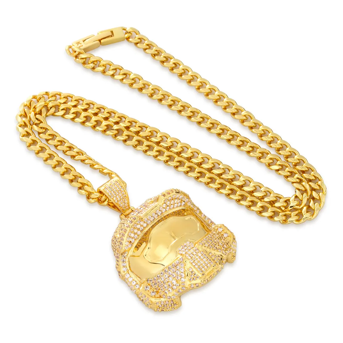 Halo x King Ice - Master Chief Helmet II Necklace sold by King Ice product image thumbnail 3