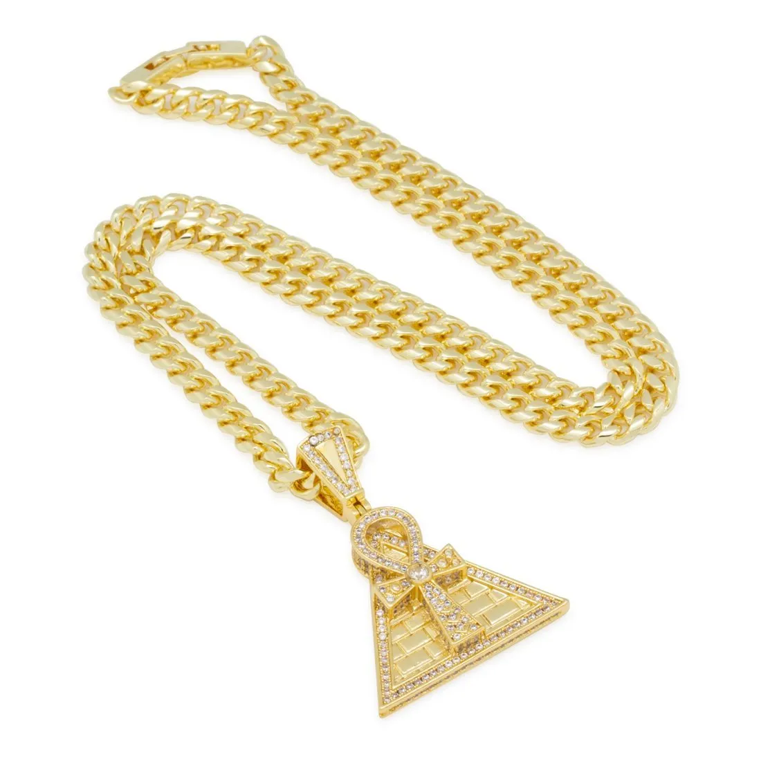Ankh Key Pyramid Necklace sold by King Ice product image thumbnail 3