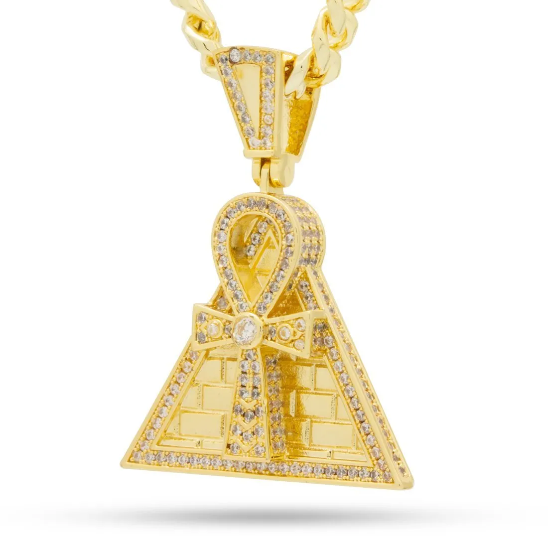 Ankh Key Pyramid Necklace sold by King Ice