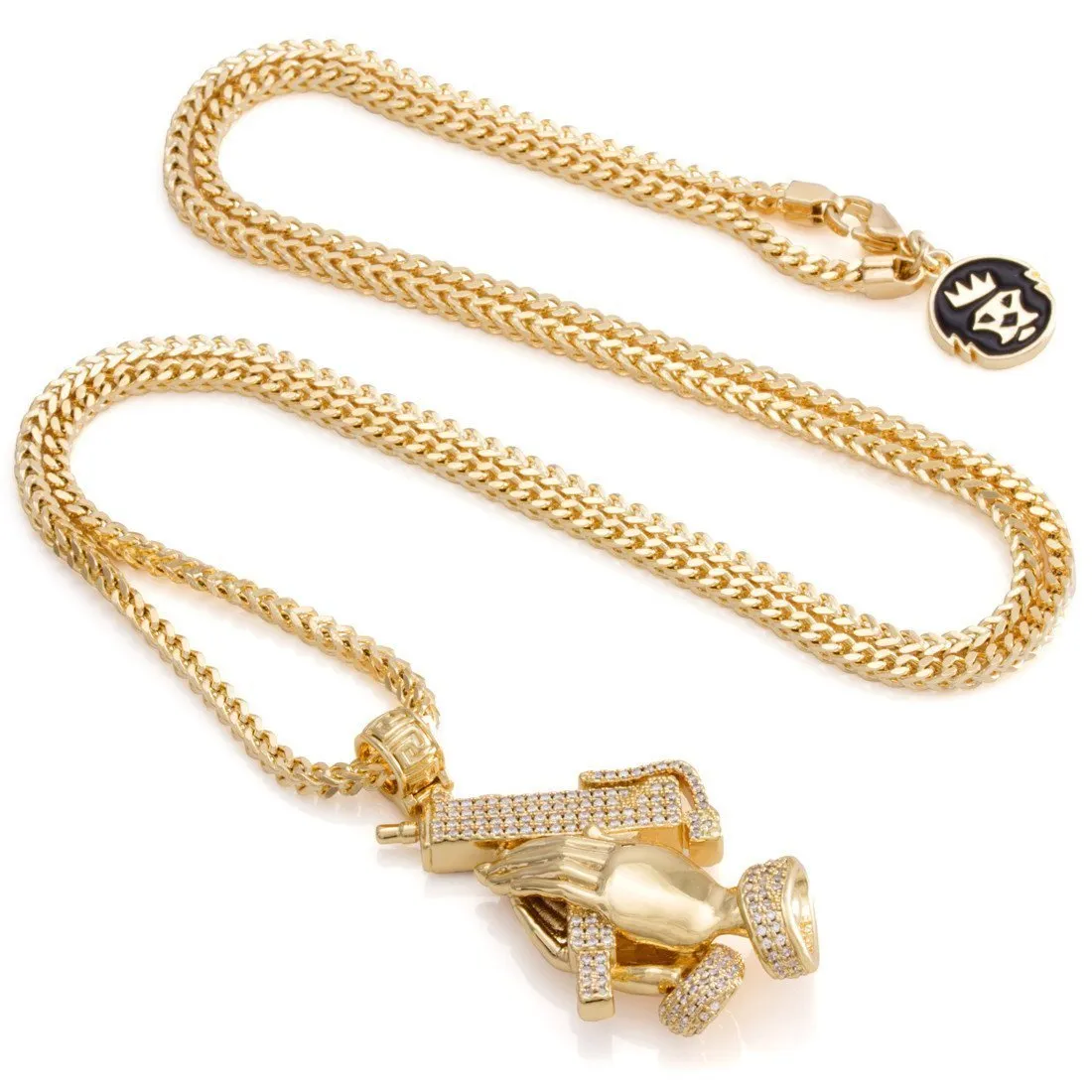 Praying Hands of Defense Necklace sold by King Ice product image thumbnail 3