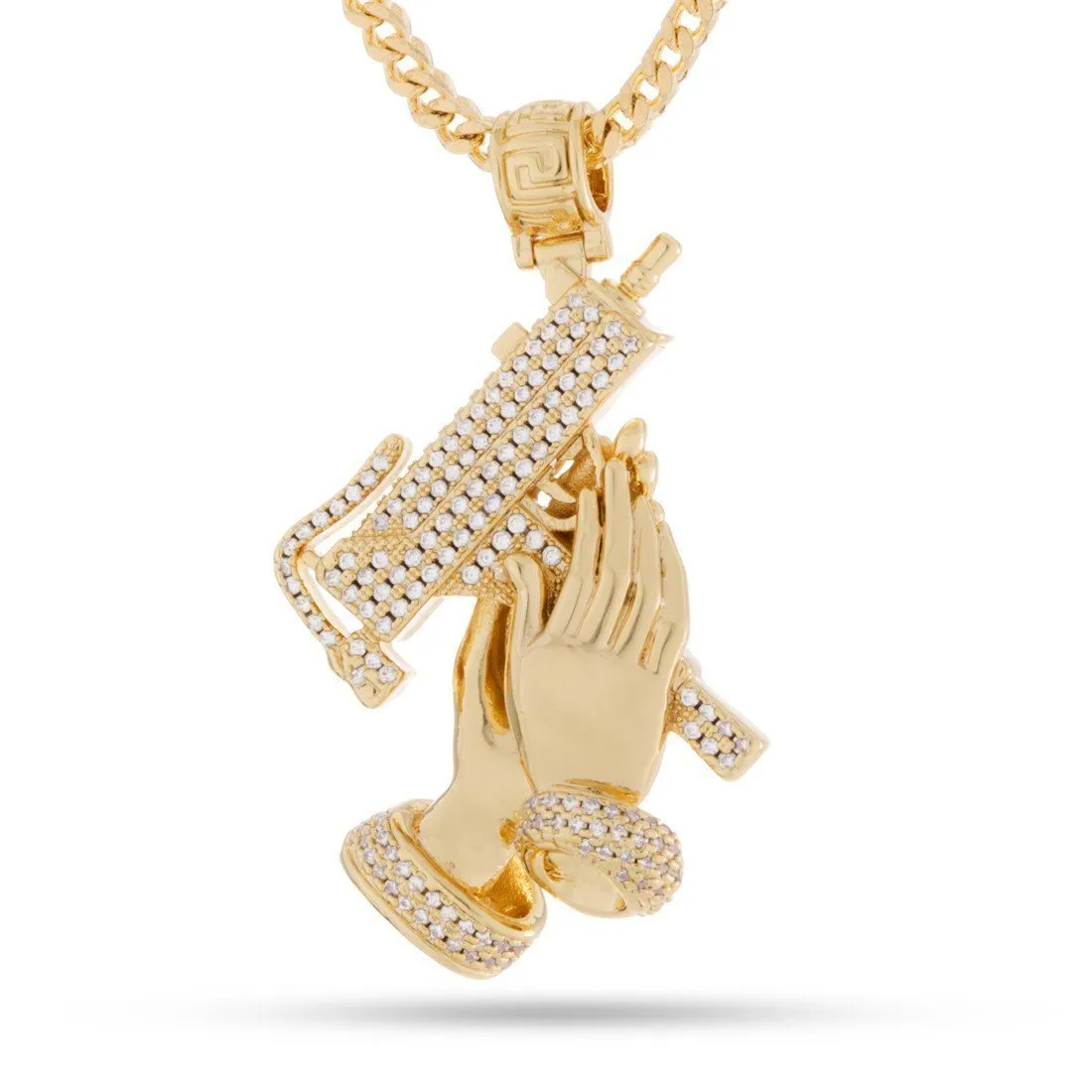 Praying Hands of Defense Necklace sold by King Ice product image thumbnail 2