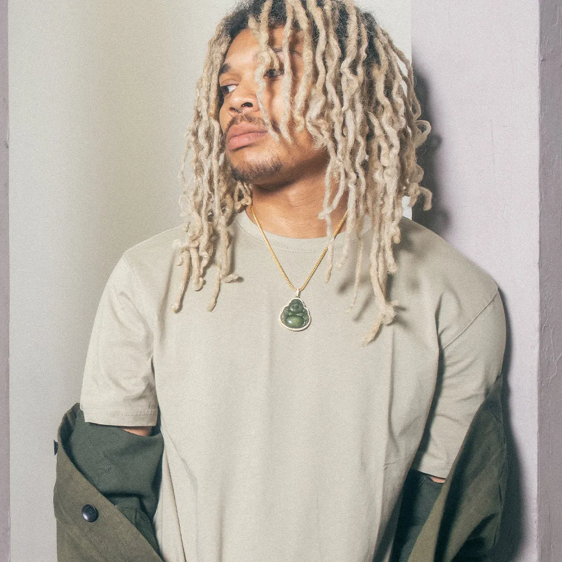 Jade Buddha Necklace sold by King Ice product image thumbnail 5