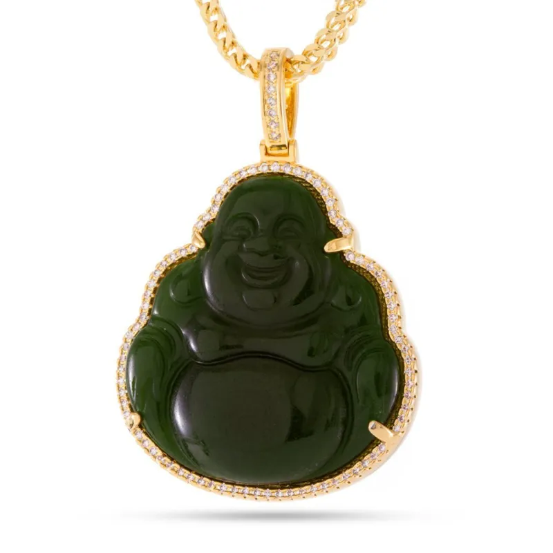 Jade Buddha Necklace sold by King Ice