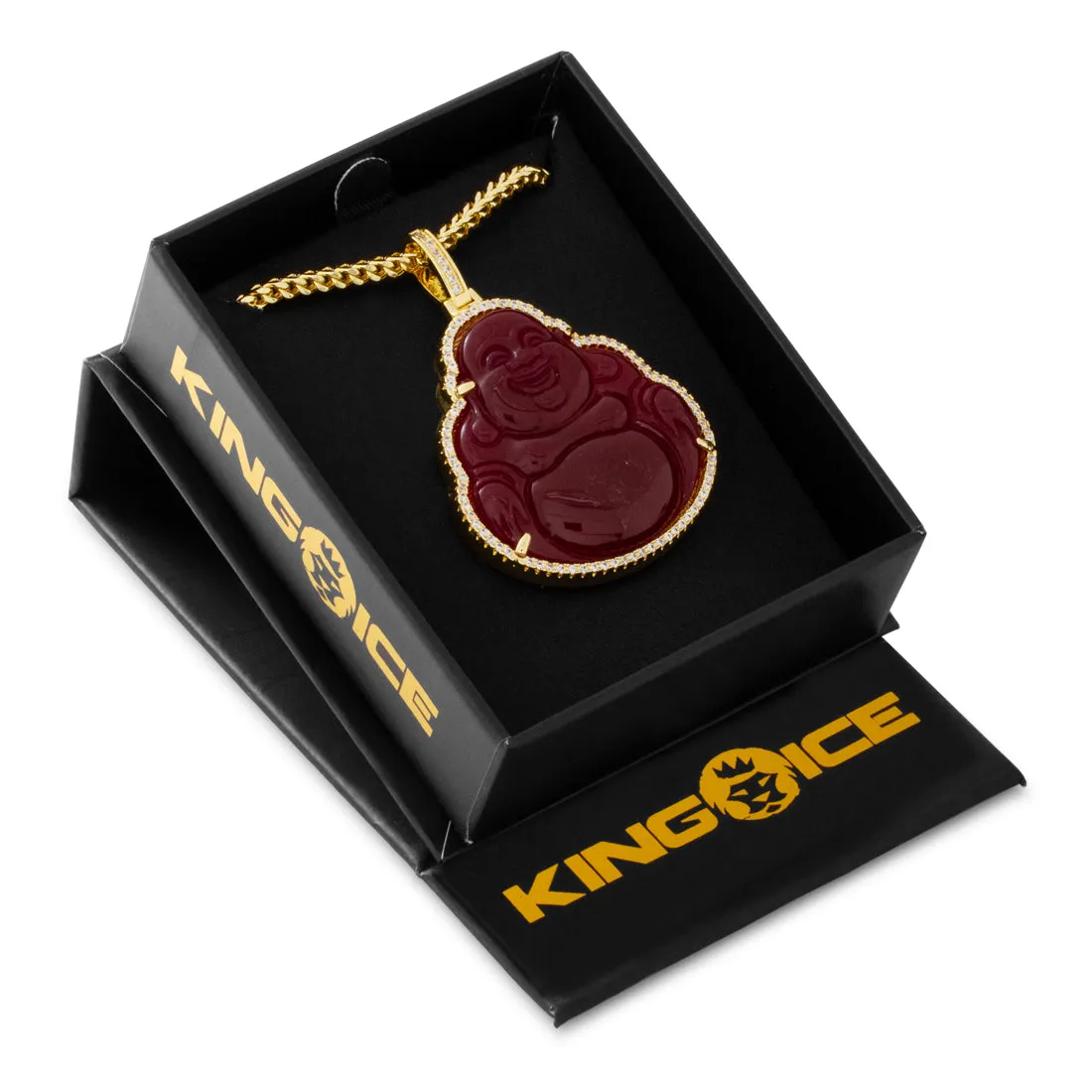 Coral Buddha Necklace sold by King Ice product image thumbnail 4