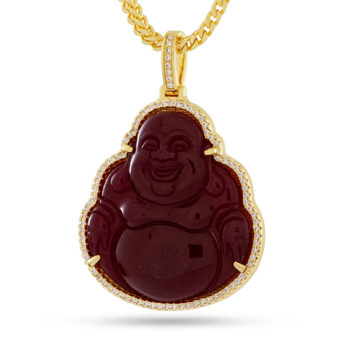 Coral Buddha Necklace sold by King Ice