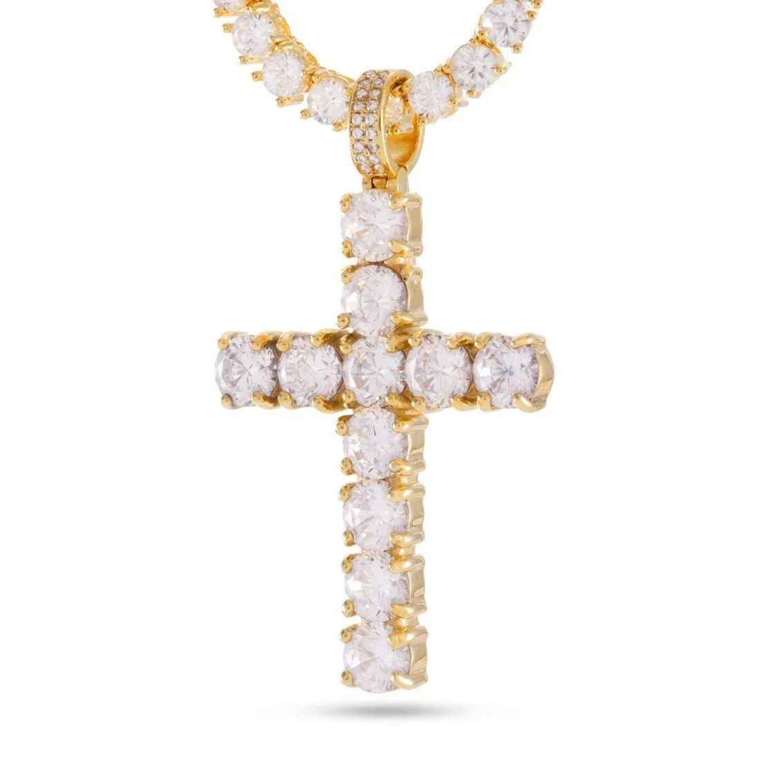 Tennis Cross Necklace sold by King Ice