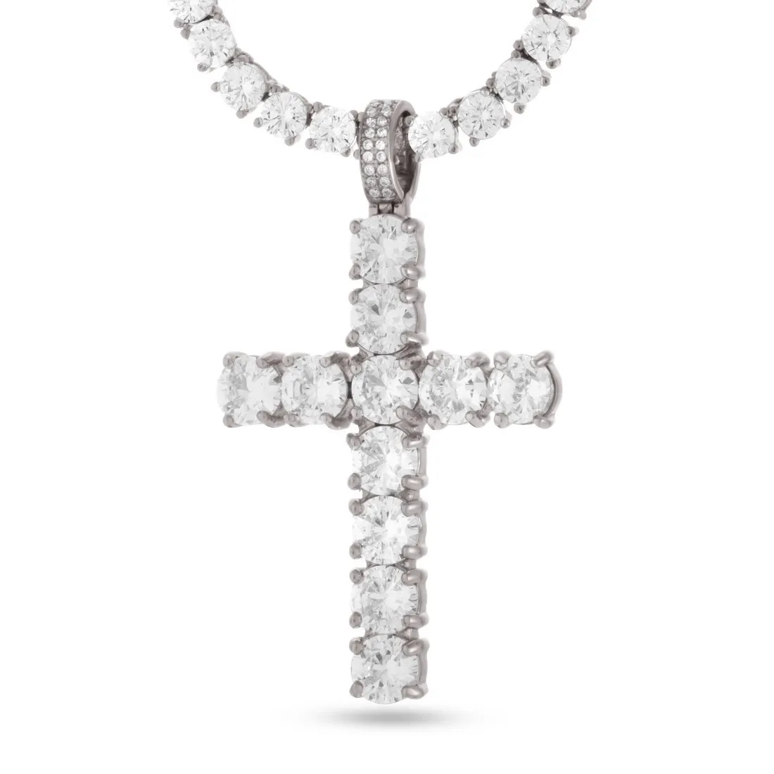 Tennis Cross Necklace sold by King Ice product image thumbnail 5
