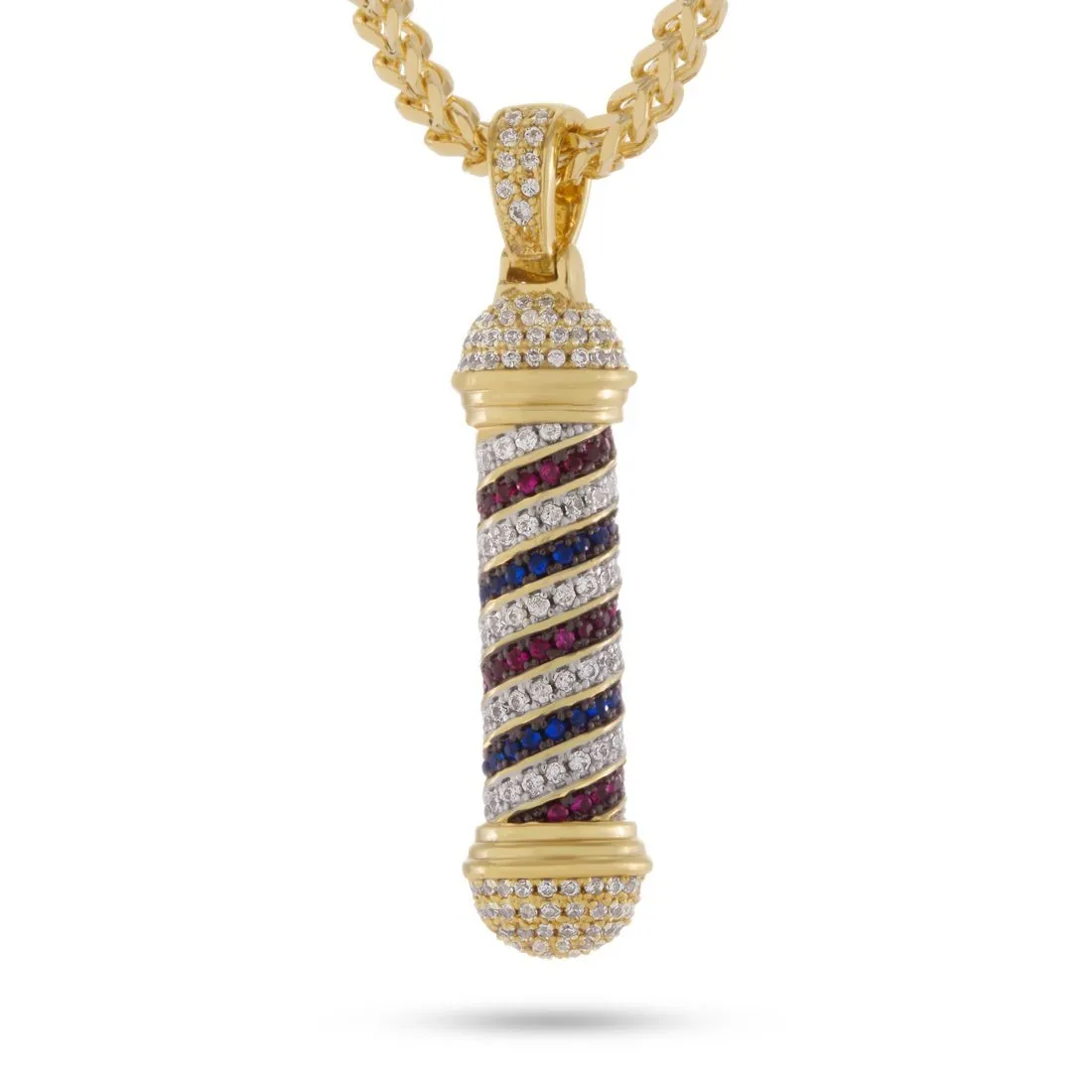 Barber Shop Pole Necklace sold by King Ice