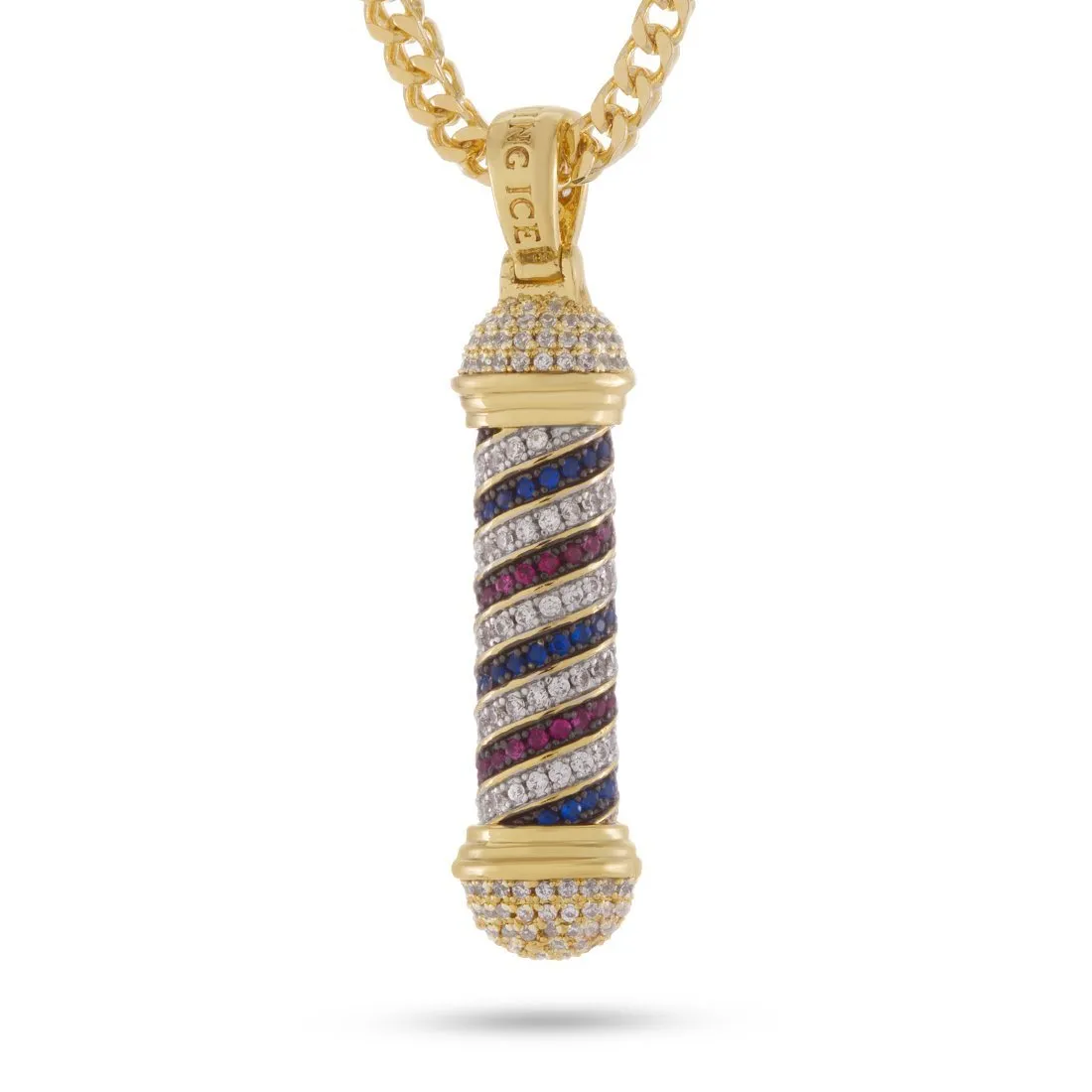 Barber Shop Pole Necklace sold by King Ice product image thumbnail 2