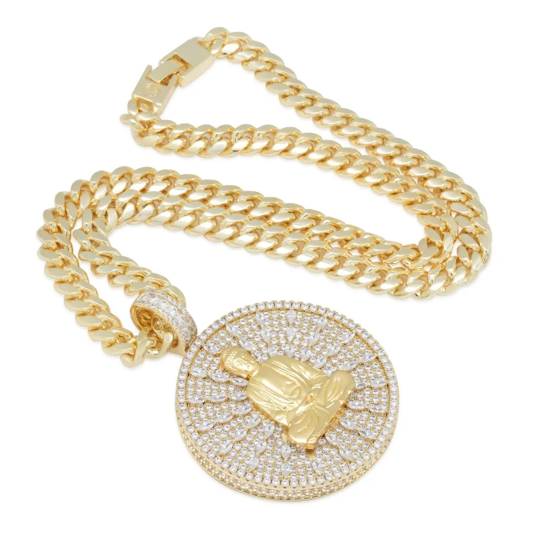 Meditating Buddha Necklace sold by King Ice product image thumbnail 3