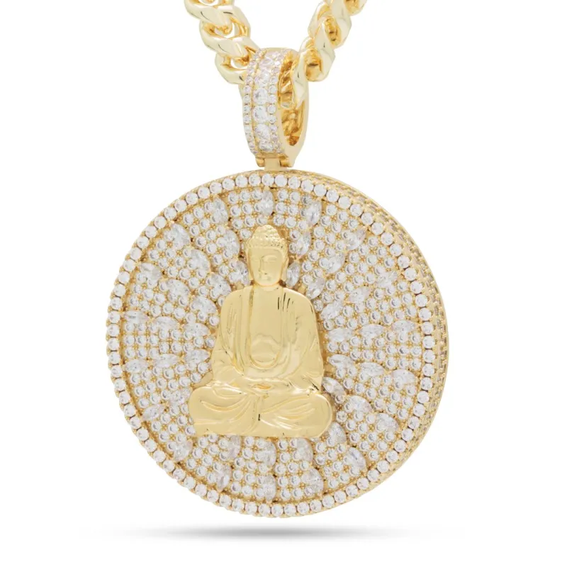 Meditating Buddha Necklace sold by King Ice