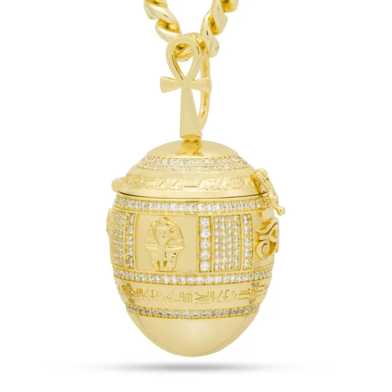 Golden Stash Egg of the Pharaoh Necklace sold by King Ice
