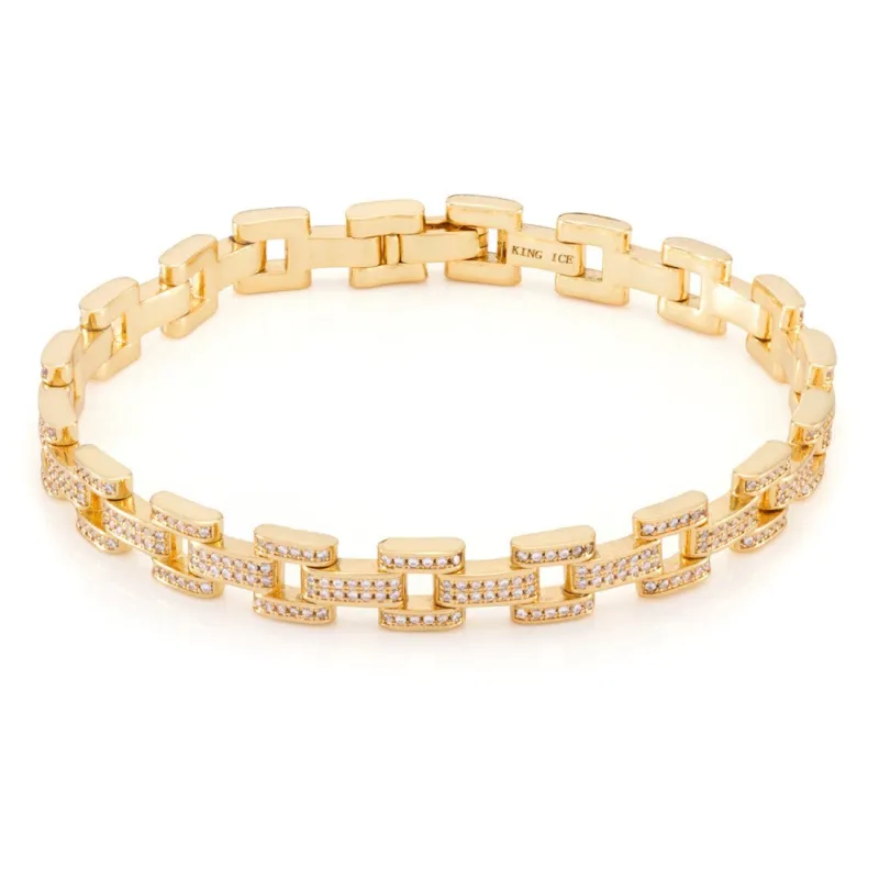 8mm Iced Rolo Link Bracelet sold by King Ice