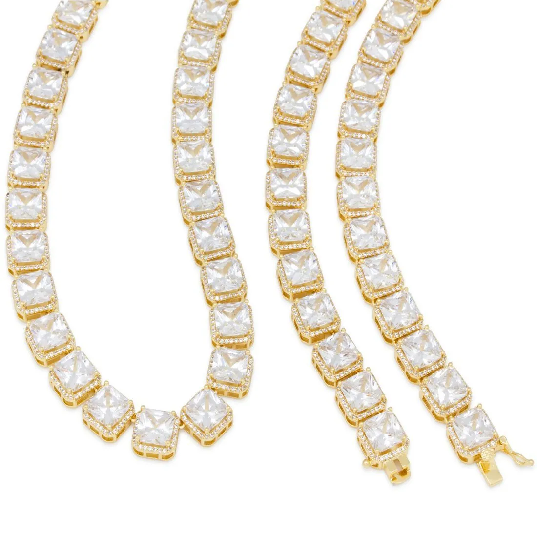 8mm Princess-Cut Tennis Chain sold by King Ice product image thumbnail 3