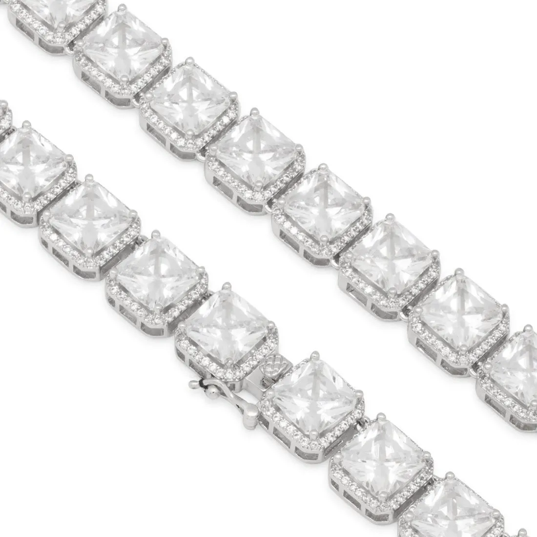 8mm Princess-Cut Tennis Chain sold by King Ice product image thumbnail 5