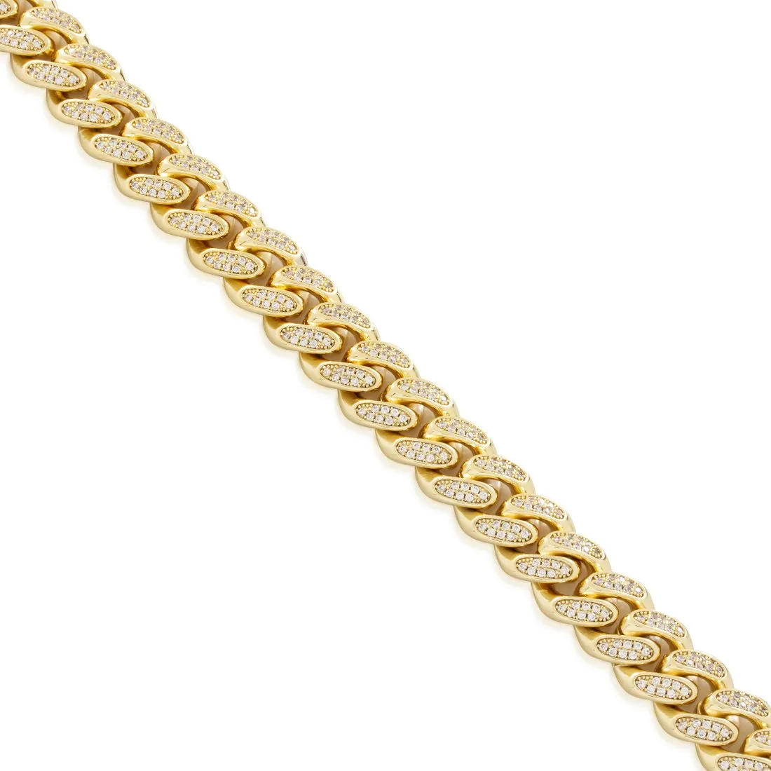 12mm Iced Miami Cuban Link Choker Chain sold by King Ice product image thumbnail 2