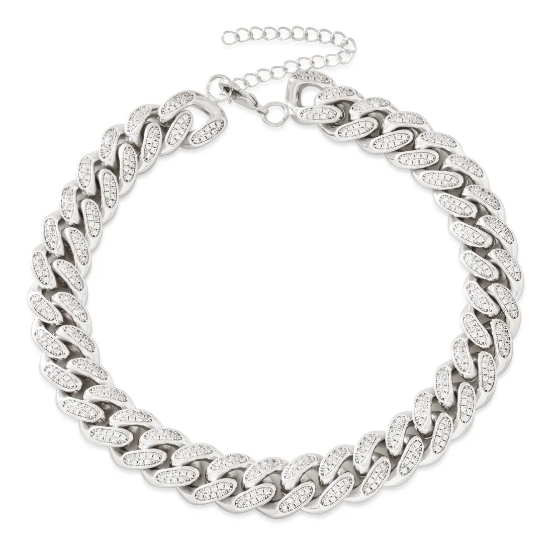 12mm Iced Miami Cuban Link Choker Chain sold by King Ice product image thumbnail 3