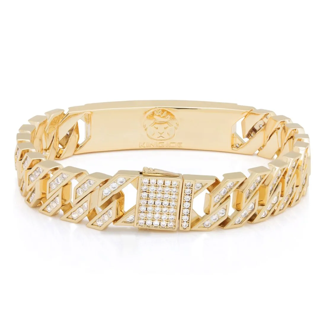 12mm Iced Miami Cuban Link ID Bracelet sold by King Ice product image thumbnail 2
