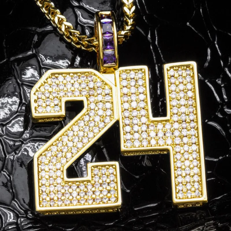 Black Mamba Classic Number 24 Necklace sold by King Ice