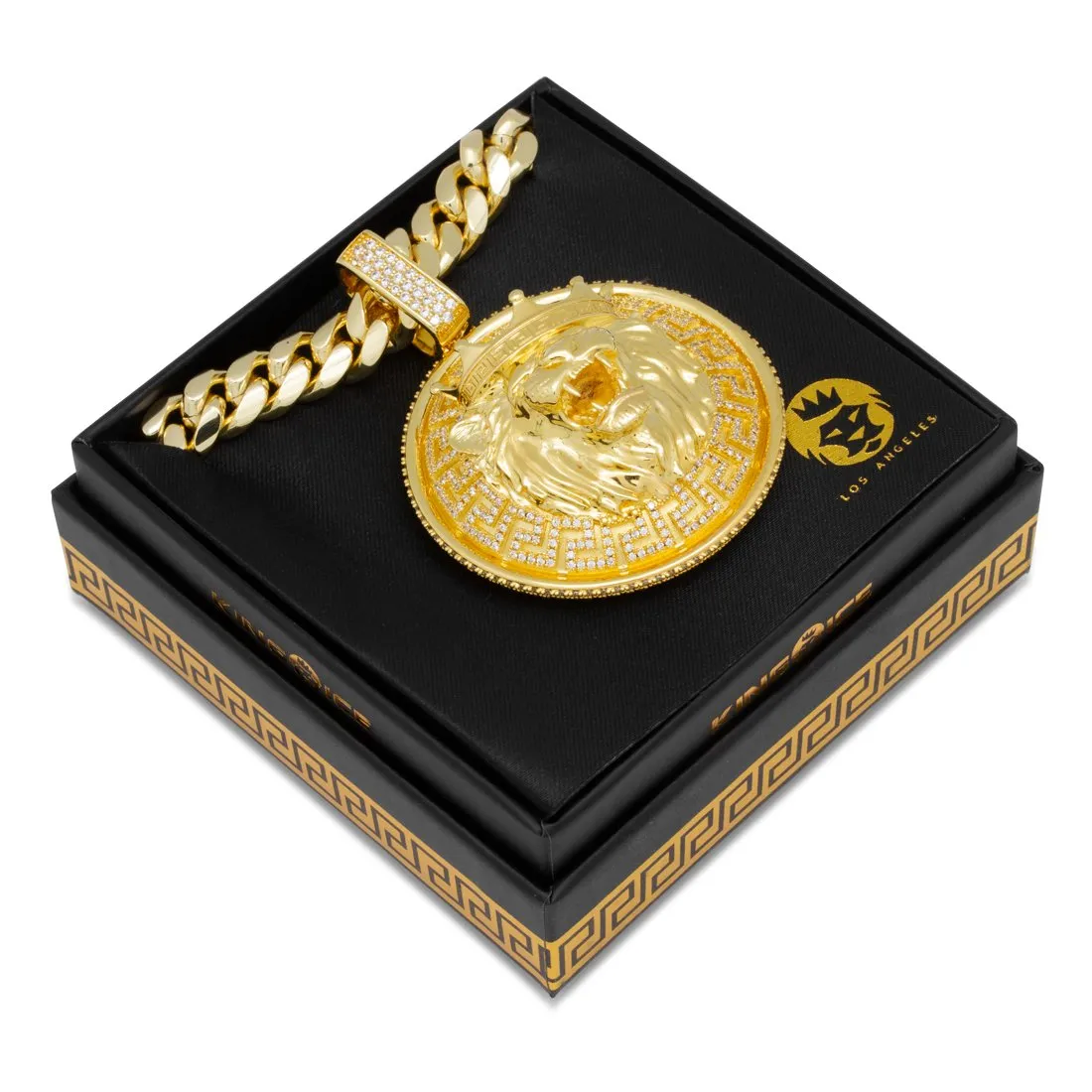 Lion Shield Necklace sold by King Ice product image thumbnail 4