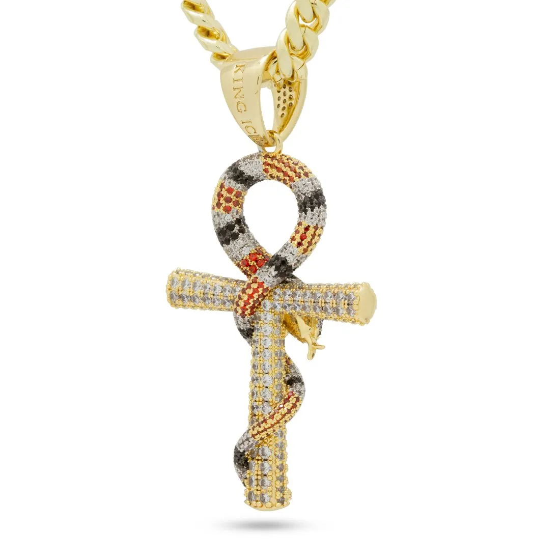 King Snake Ankh Key Necklace sold by King Ice product image thumbnail 2
