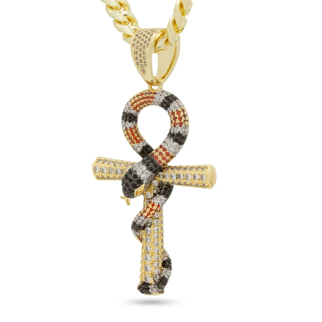 King Snake Ankh Key Necklace sold by King Ice