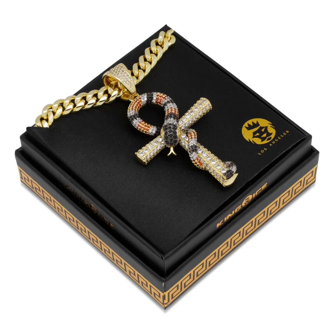 King Snake Ankh Key Necklace sold by King Ice product image thumbnail 4