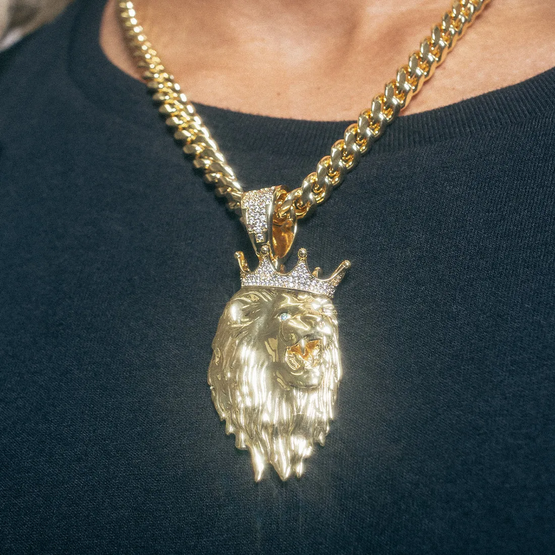 3D Boss Roaring Lion Necklace sold by King Ice product image thumbnail 5