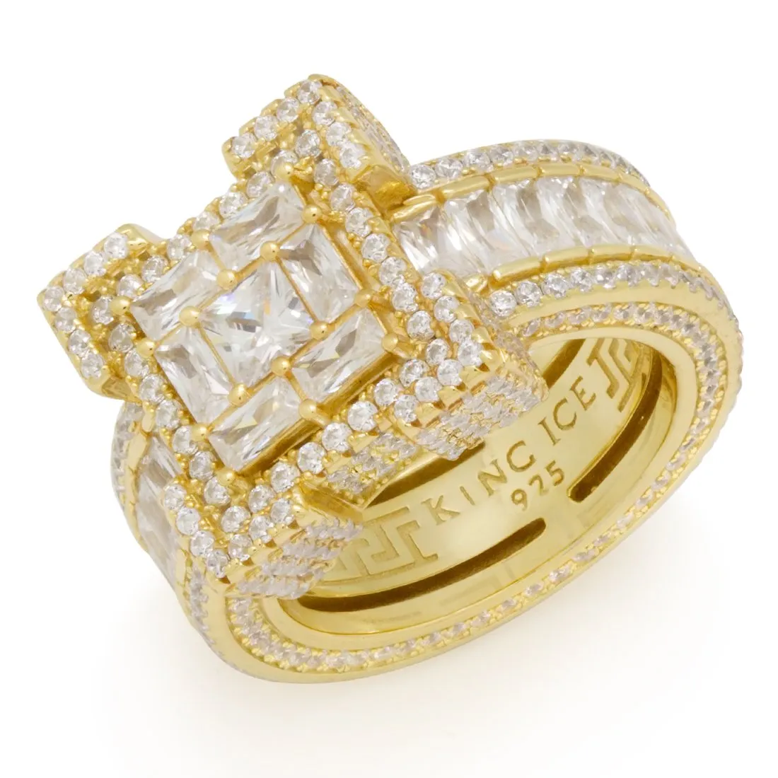 Baguette-Cut Platform Ring sold by King Ice