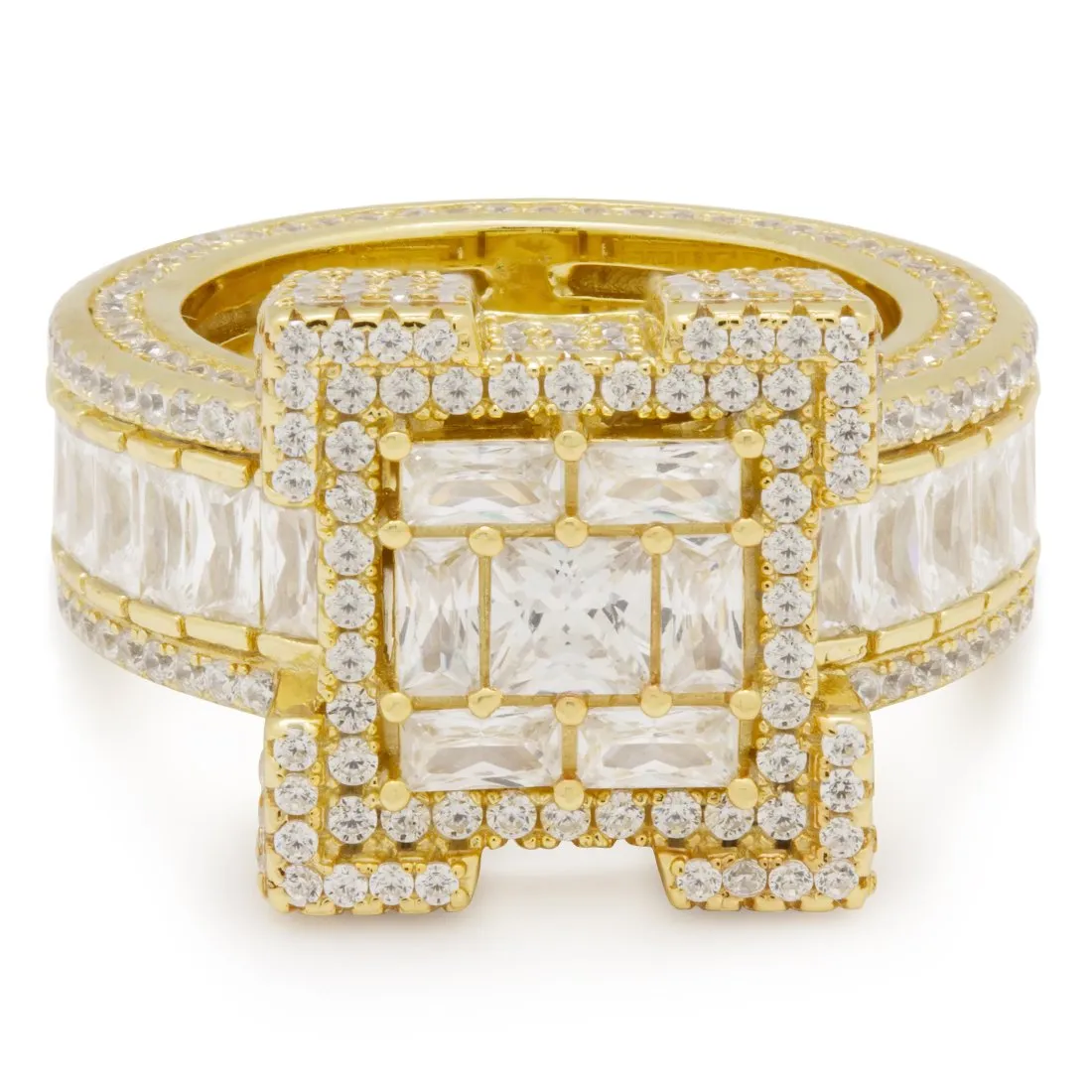 Baguette-Cut Platform Ring sold by King Ice product image thumbnail 2