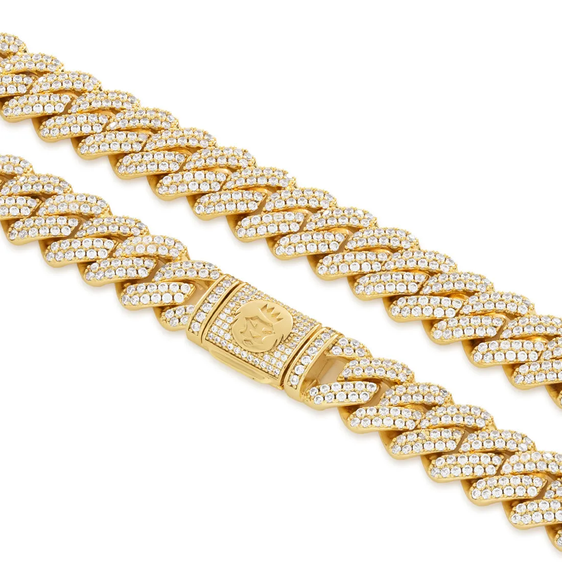 12mm Iced Diamond Cut Miami Cuban Link Chain sold by King Ice product image thumbnail 4
