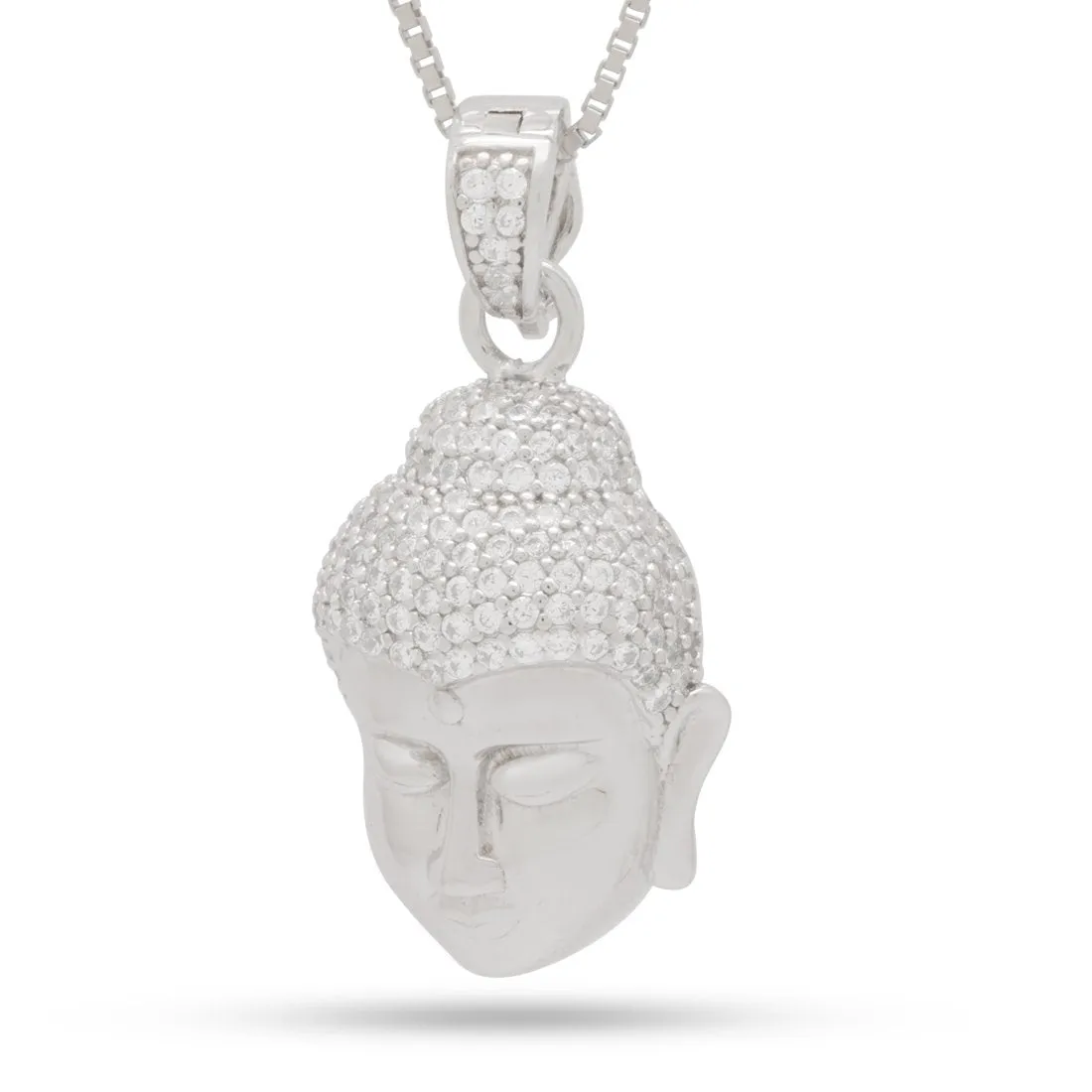 Sterling Silver Awake Buddha Necklace sold by King Ice product image thumbnail 5