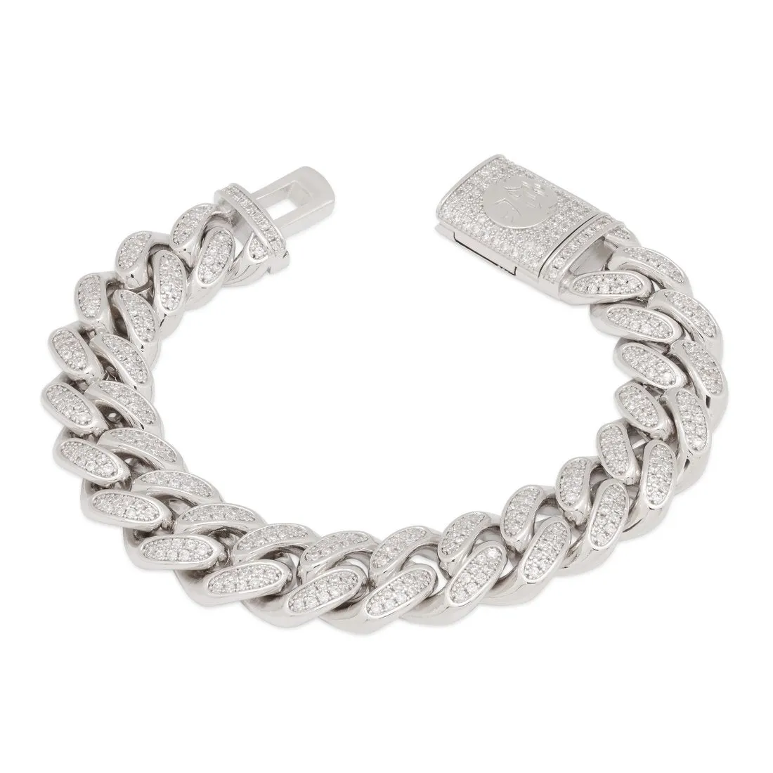 15mm Iced Miami Cuban Link Bracelet sold by King Ice product image thumbnail 4