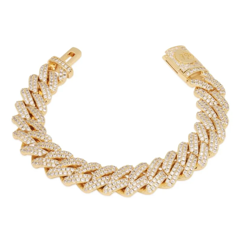 12mm Iced Diamond Cut Miami Cuban Link Bracelet sold by King Ice