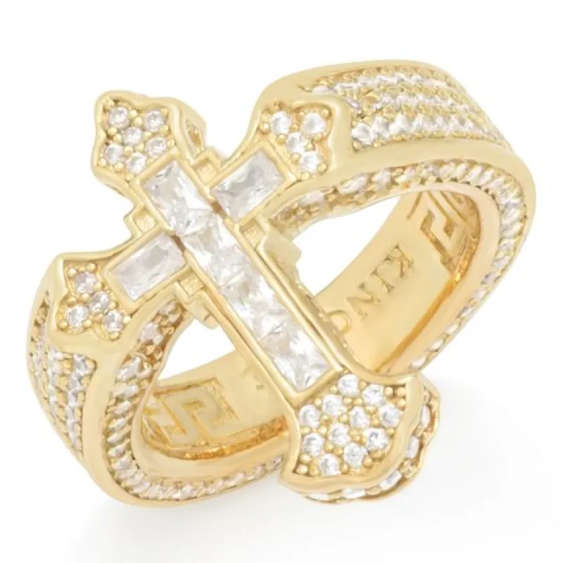Fleur de Lis Cross Ring sold by King Ice