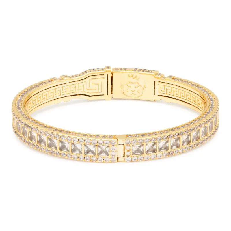 8mm Princess Cut Bangle Bracelet sold by King Ice