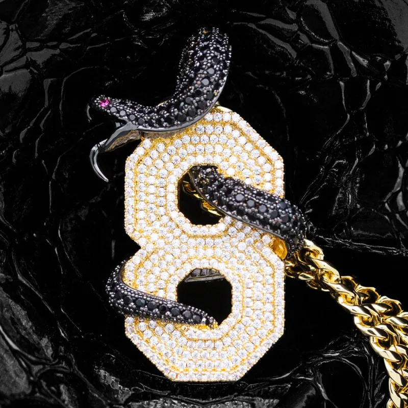 Black Mamba Number 8 Necklace made by King Ice