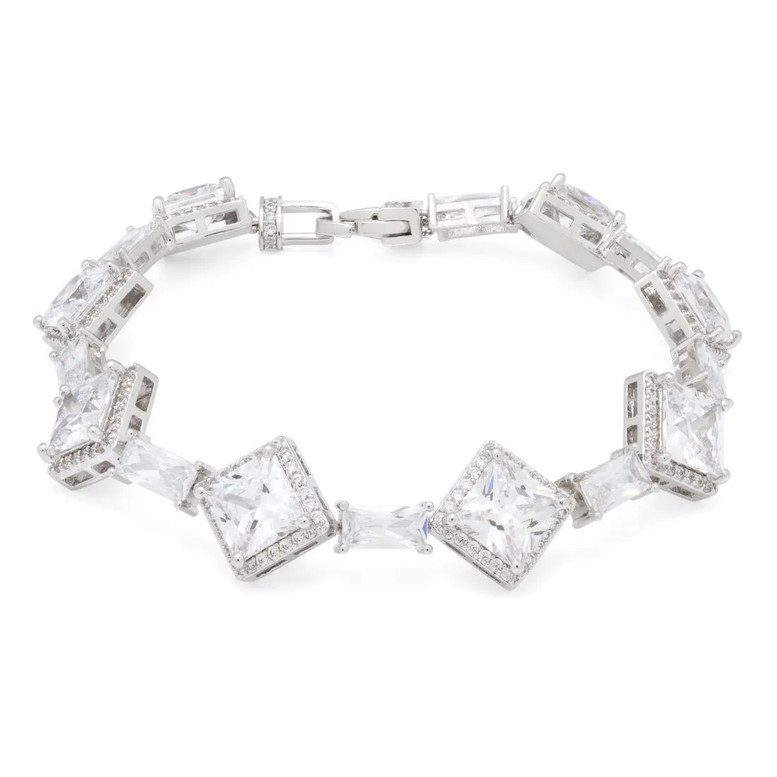 14mm Clustered Princess-Cut Tennis Bracelet sold by King Ice product image thumbnail 3