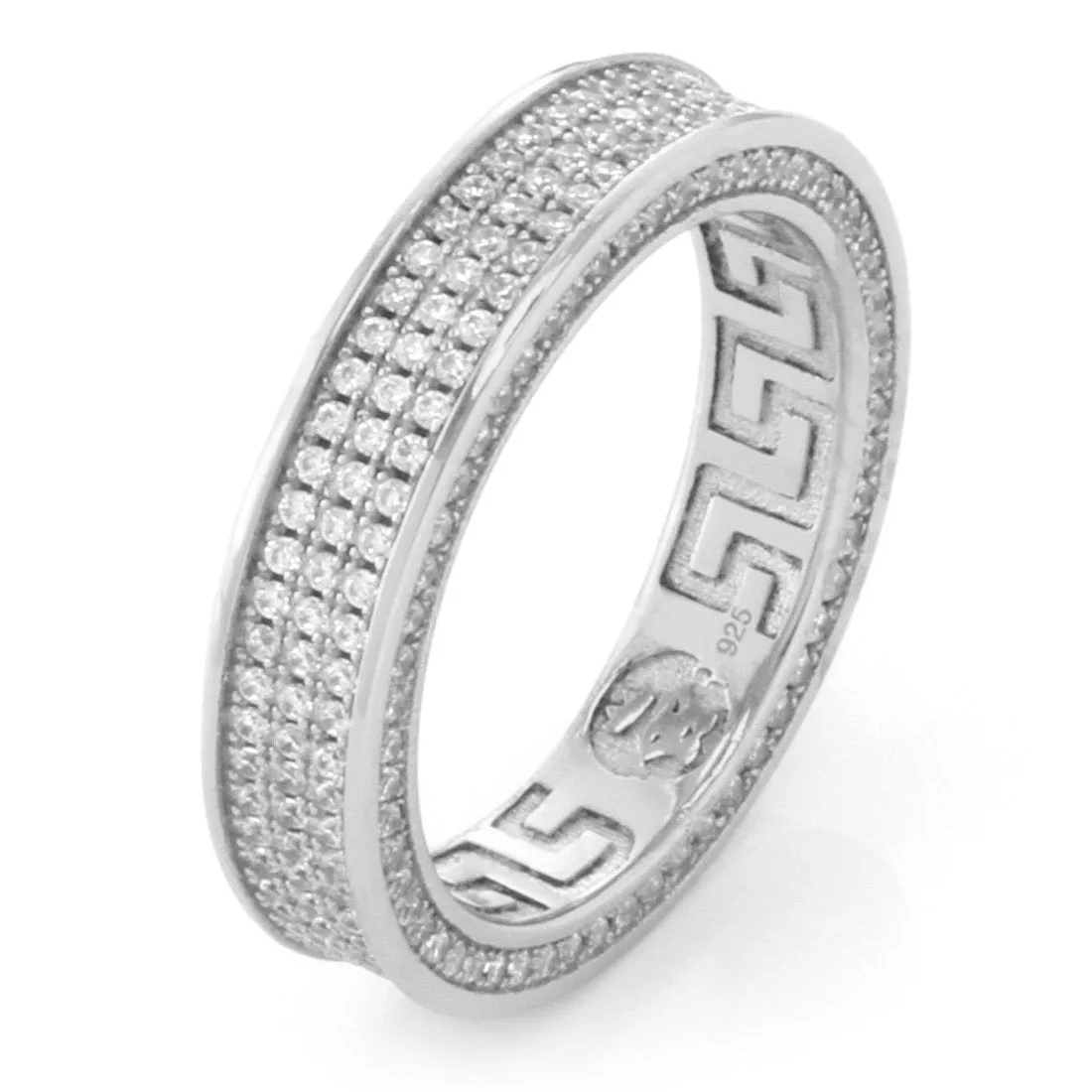 3-Row Iced Infinity Band Ring sold by King Ice product image thumbnail 2