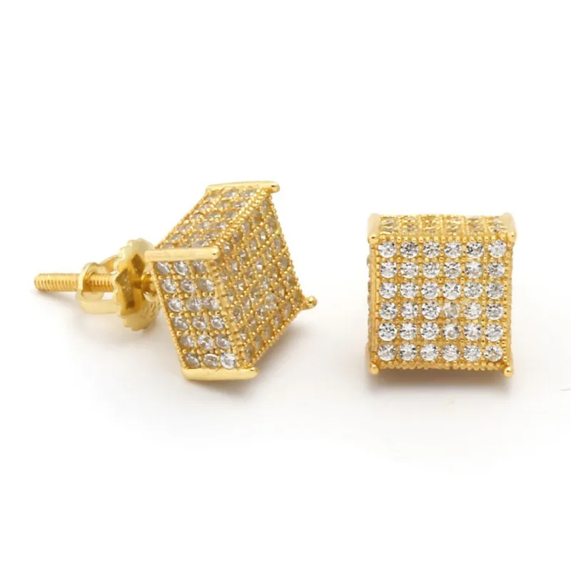 Triple-Row Stud Earrings sold by King Ice