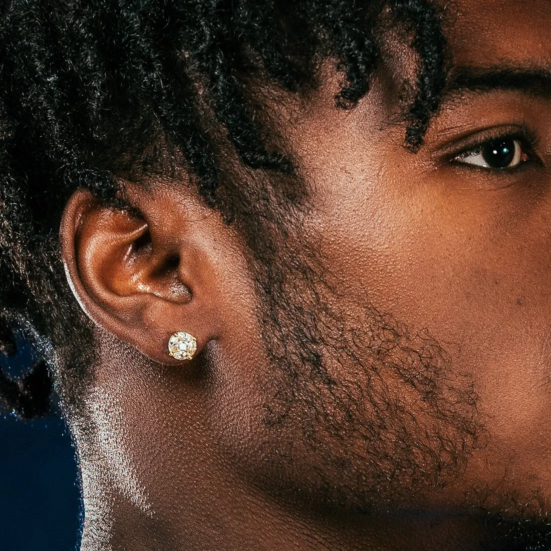 Brilliant-Cut Button Stud Earrings sold by King Ice product image thumbnail 3